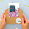 Printable Glitter Dots and Flag Birthday Card PDF - Image 2