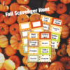 Fall Scavenger Hunt Pages with a Pumpkin Background
