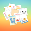 blue yellow orange background with summer handprint and footprint art shown
