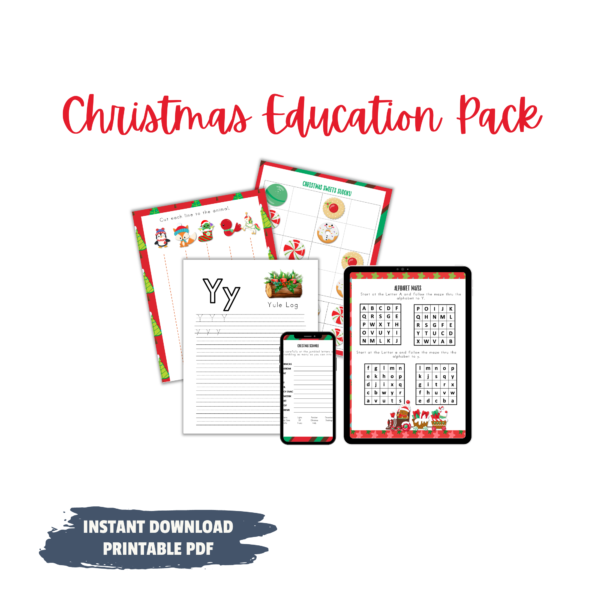Christmas Education Pack with Handwriting Scissor Skills and more