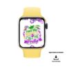 Apple watch not included, instant download,yellow apple watch white background with beads and the words Feed me Beignets and called me pretty on the display