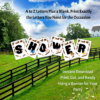 farmhouse with green and fence A to Z letters plus a blank. print the letters you need. instant download. print, cut, and ready to hang banner for your party, word SHOWER is shown with banner letters