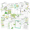 White background with pictures of many of the pages inside the St. Patrick's Day Activity Pack including lacing cards, scrambles, memory game, What does it start with, drawing, tracing path, mazes, and counting