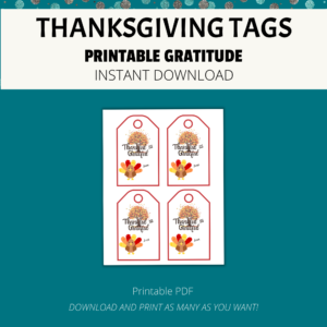 Printable Thankful and Grateful Tags