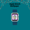 teal background Apple Watch Wallpaper, Blue watch with purple glitter and white middle with We don't hide the crazy we parade it