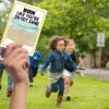 shows kids running with teachers hand run like a you are on hot sand